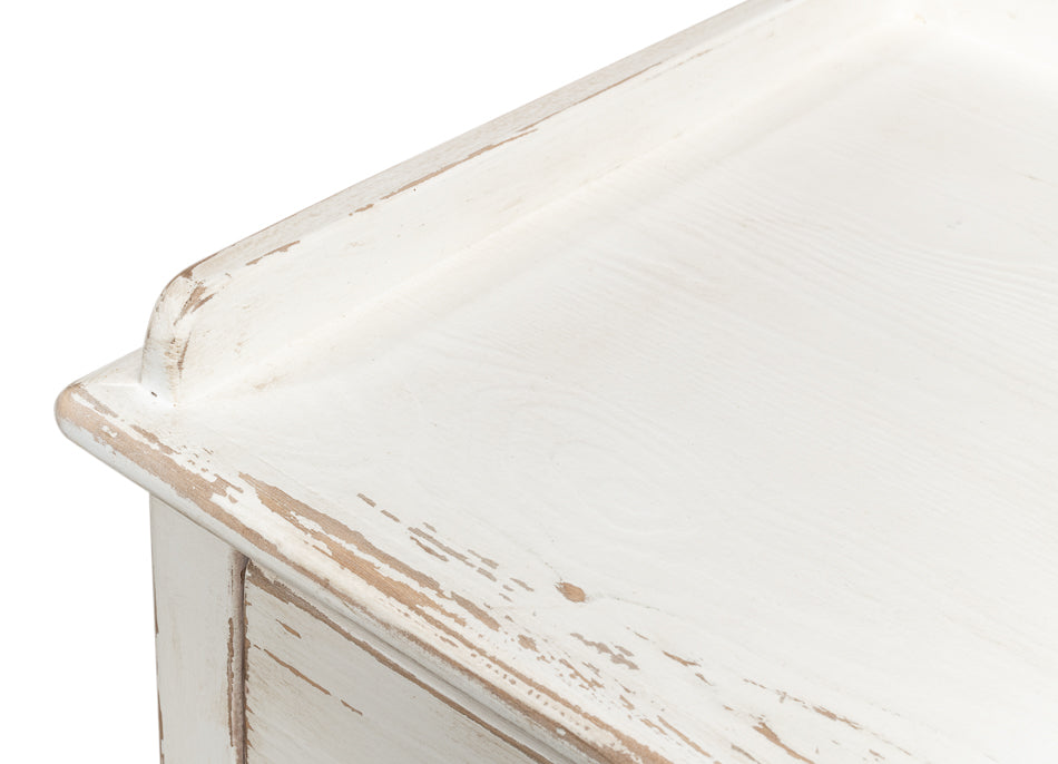 American Home Furniture | Sarreid - Rose Side Table - Left - White