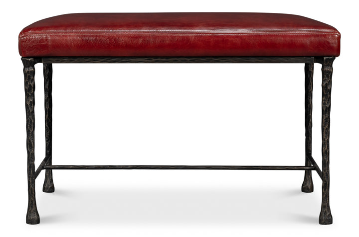 American Home Furniture | Sarreid - Kings Road Bench - Leather