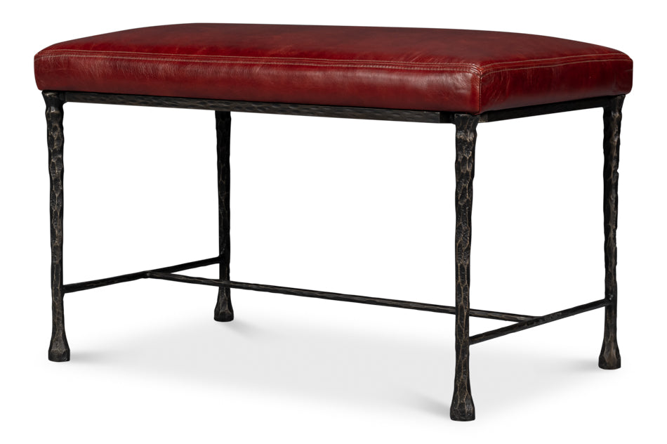 American Home Furniture | Sarreid - Kings Road Bench - Leather