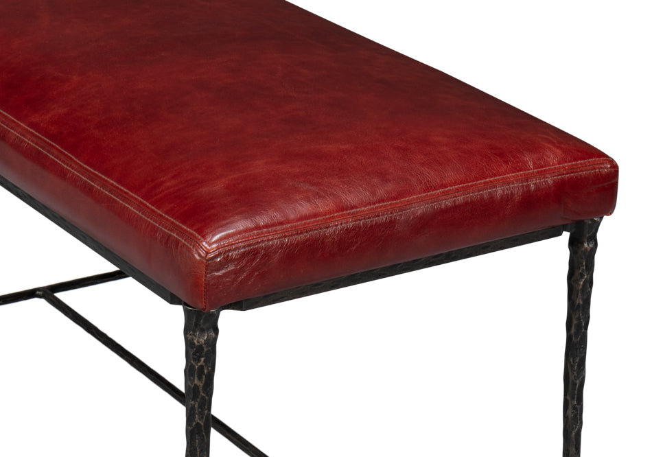 American Home Furniture | Sarreid - Kings Road Bench - Leather