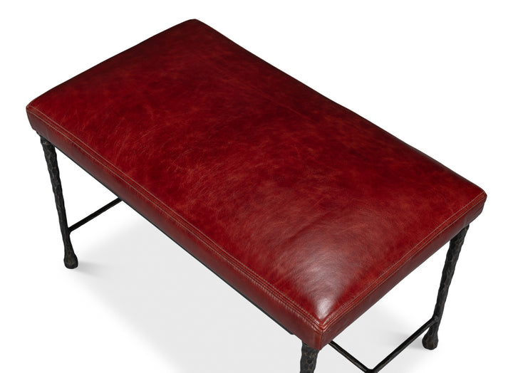 American Home Furniture | Sarreid - Kings Road Bench - Leather