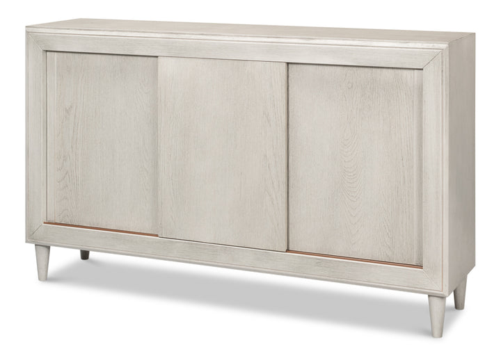 American Home Furniture | Sarreid - Daraugh Three Door Buffet - Ivory