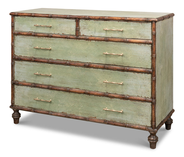 American Home Furniture | Sarreid - Bambusa Dresser - Willow Green