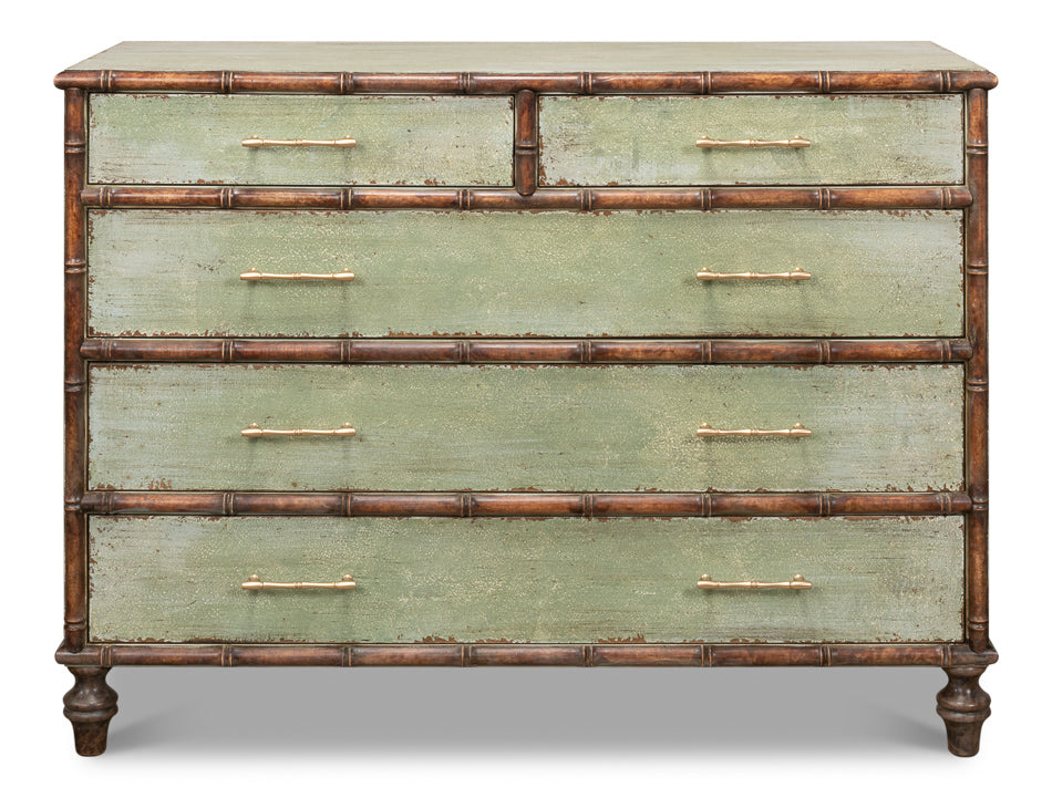 American Home Furniture | Sarreid - Bambusa Dresser - Willow Green