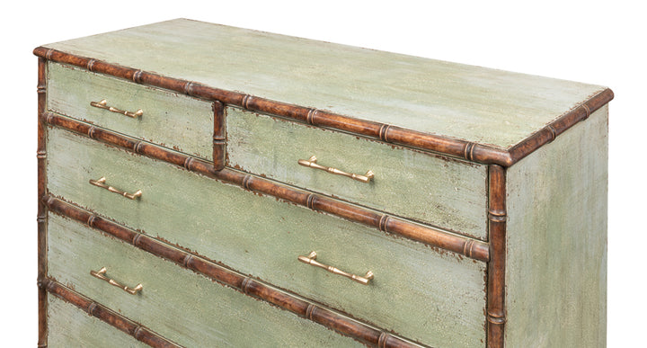 American Home Furniture | Sarreid - Bambusa Dresser - Willow Green