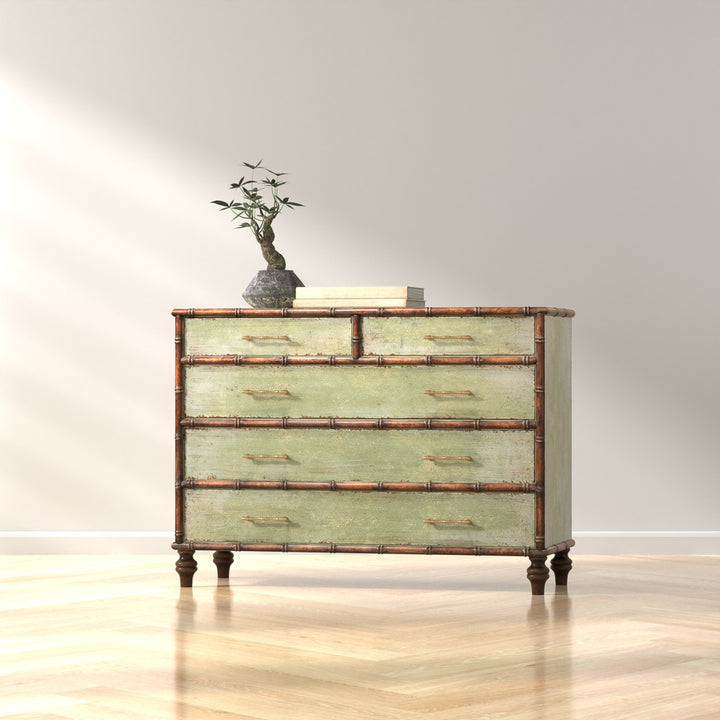 American Home Furniture | Sarreid - Bambusa Dresser - Willow Green