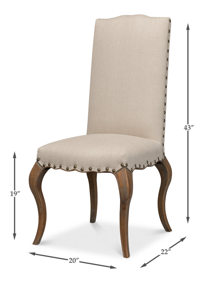 American Home Furniture | Sarreid - Thorne Side Chair - Beige - Set of 2