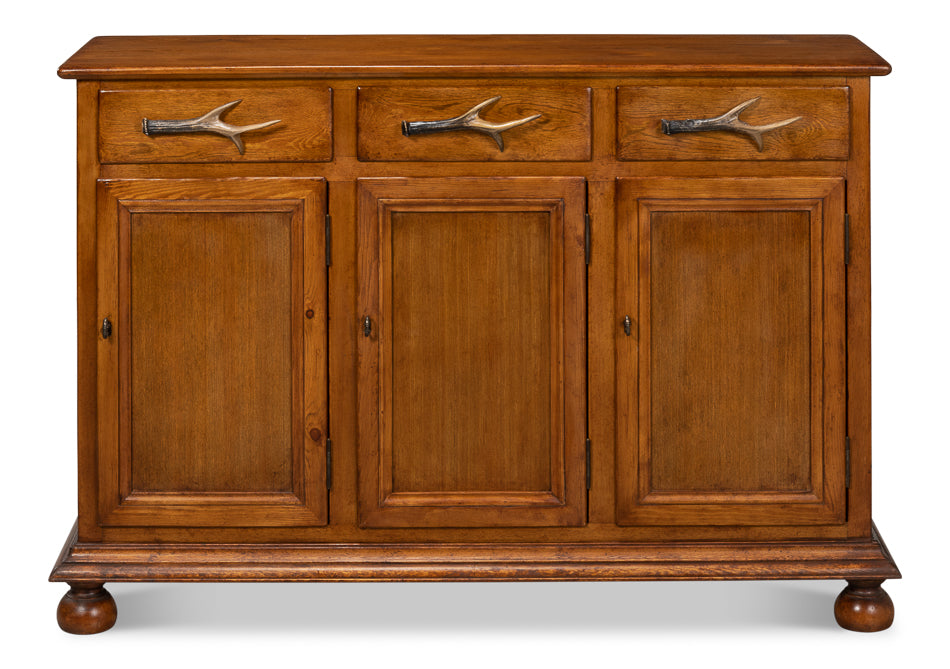 American Home Furniture | Sarreid - Elk Horn Pulls Sideboard - Brown