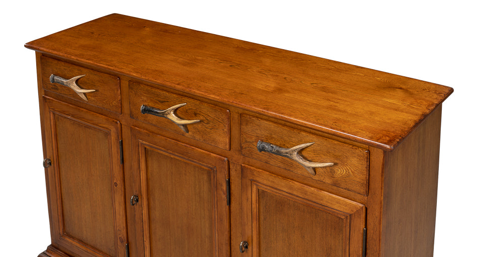 American Home Furniture | Sarreid - Elk Horn Pulls Sideboard - Brown