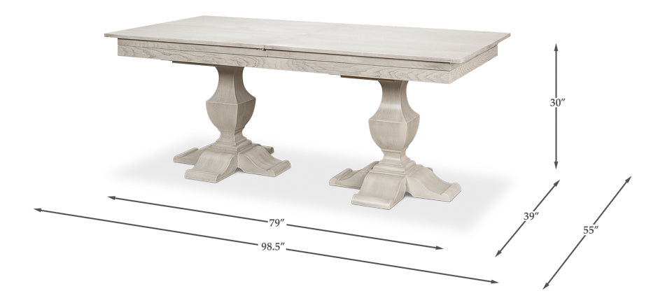 American Home Furniture | Sarreid - Cambiare Dining Table - Ivory Bianca