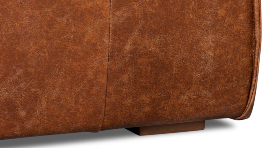 American Home Furniture | Sarreid - Harland Sofa - Light Brown Leather