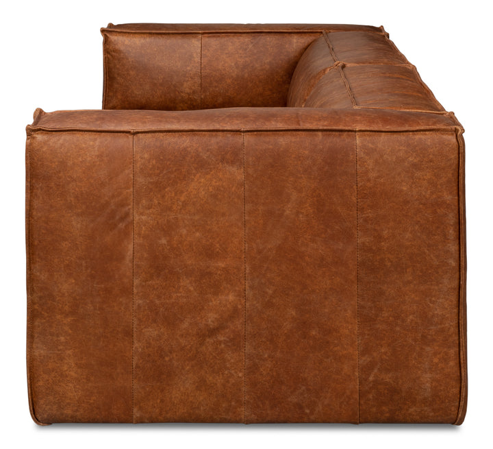 American Home Furniture | Sarreid - Harland Sofa - Light Brown Leather