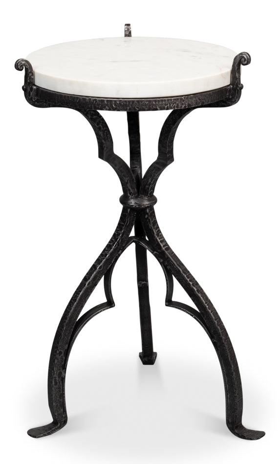 American Home Furniture | Sarreid - Marylin Side Table With Marble Top