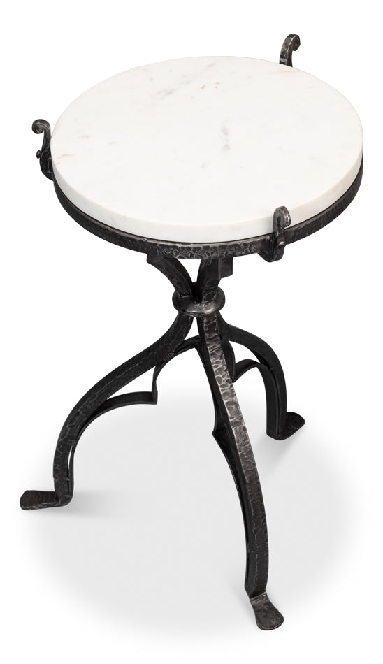 American Home Furniture | Sarreid - Marylin Side Table With Marble Top