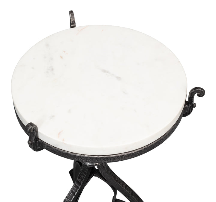 American Home Furniture | Sarreid - Marylin Side Table With Marble Top