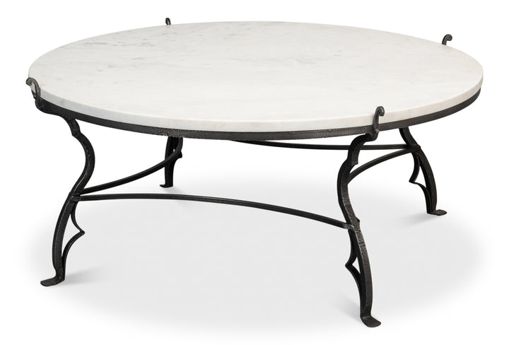 American Home Furniture | Sarreid - Marylin Coffee Table With Marble Top