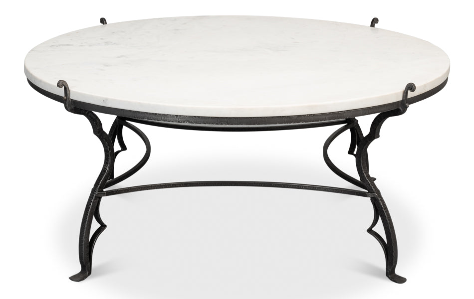 American Home Furniture | Sarreid - Marylin Coffee Table With Marble Top