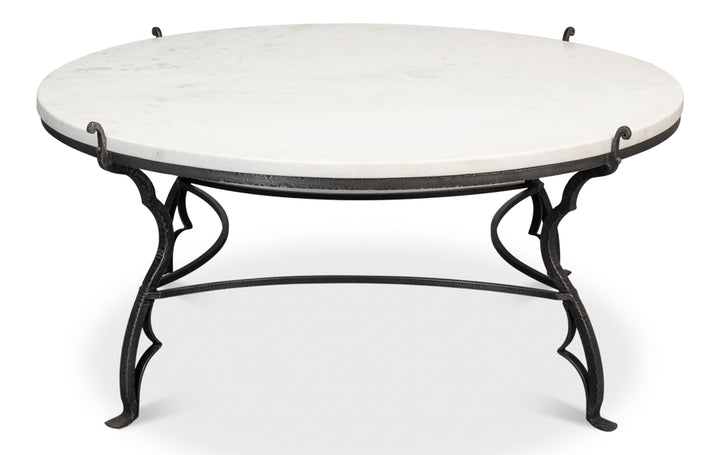 American Home Furniture | Sarreid - Marylin Coffee Table With Marble Top