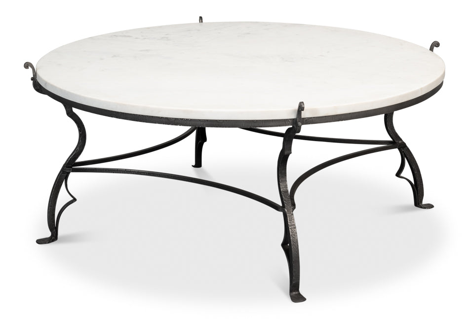 American Home Furniture | Sarreid - Marylin Coffee Table With Marble Top