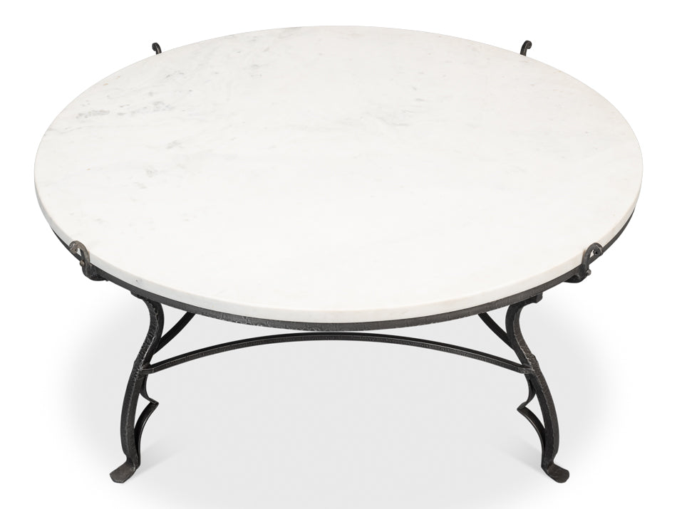 American Home Furniture | Sarreid - Marylin Coffee Table With Marble Top