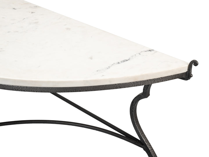 American Home Furniture | Sarreid - Marylin Demilune With Marble Top