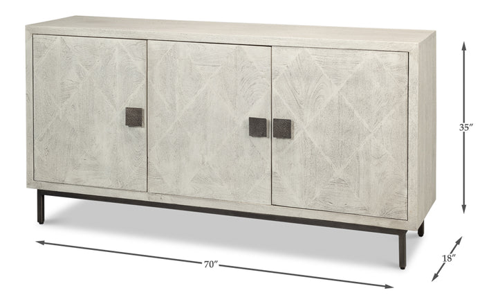 American Home Furniture | Sarreid - Bricka Three Door Sideboard