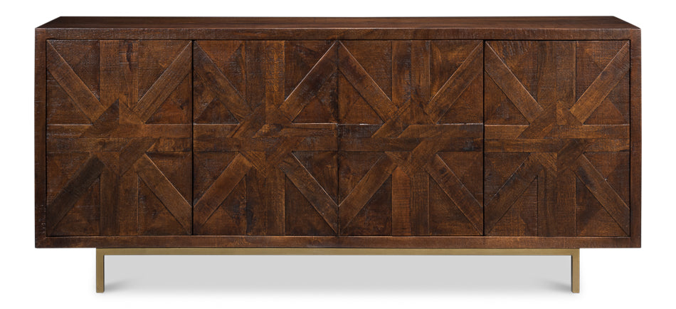 American Home Furniture | Sarreid - Griglia Four Door Sideboard