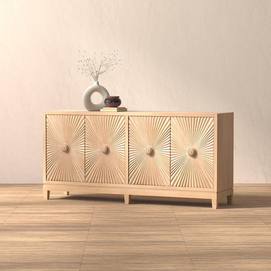 Sarreid Rayon Four Door Sideboard SIDEBOARDS + CREDENZAS