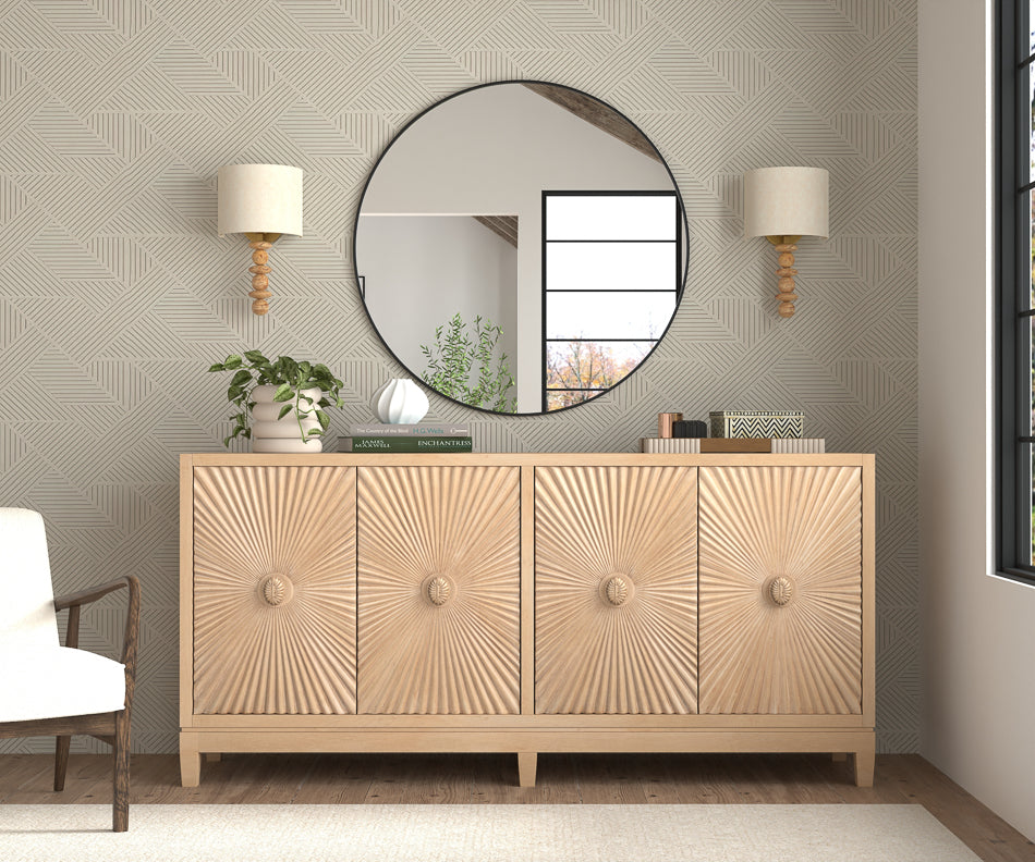 American Home Furniture | Sarreid - Rayon Four Door Sideboard