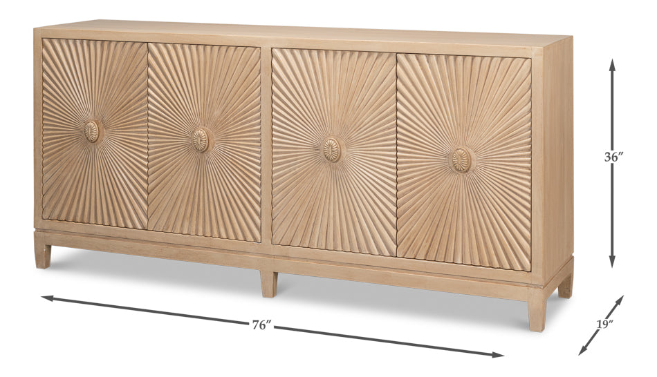 American Home Furniture | Sarreid - Rayon Four Door Sideboard