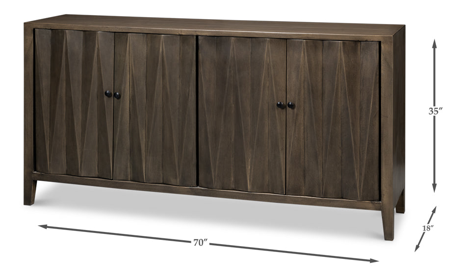 American Home Furniture | Sarreid - Metropole Four Door Sideboard