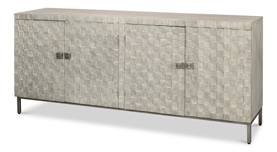 American Home Furniture | Sarreid - Cubist Four Door Sideboard