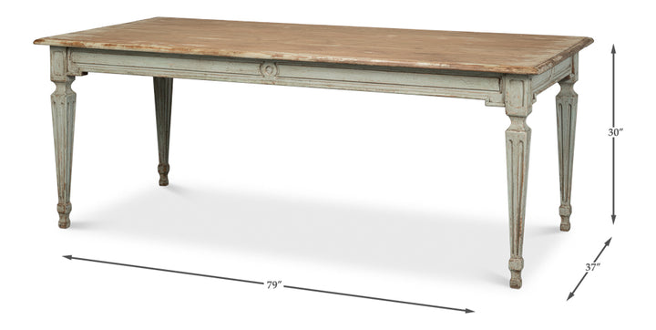 American Home Furniture | Sarreid - Elise Dining Table - Sage