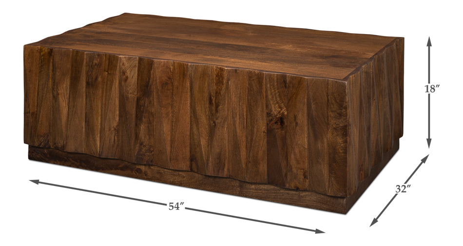 American Home Furniture | Sarreid - Denali Rectangle Cocktail Table