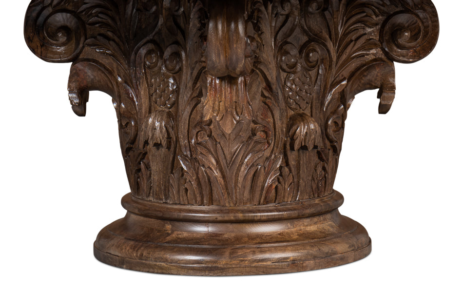 American Home Furniture | Sarreid - Hestia Carved Round Dining Table