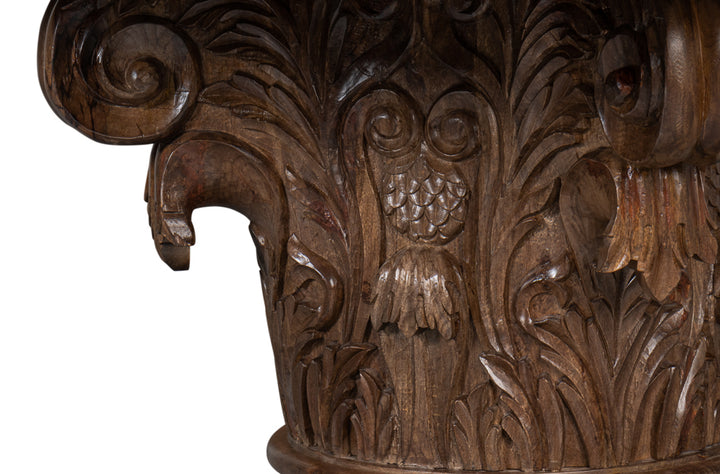 American Home Furniture | Sarreid - Hestia Carved Round Dining Table