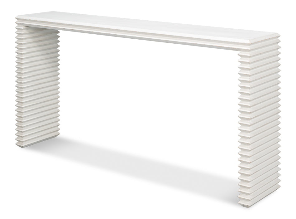 American Home Furniture | Sarreid - Stacked Console Table - Antique White