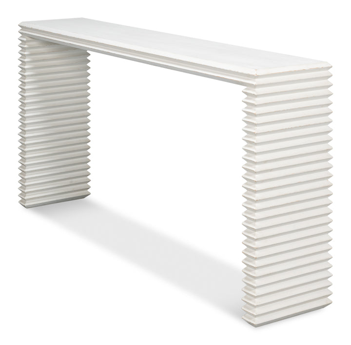 American Home Furniture | Sarreid - Stacked Console Table - Antique White