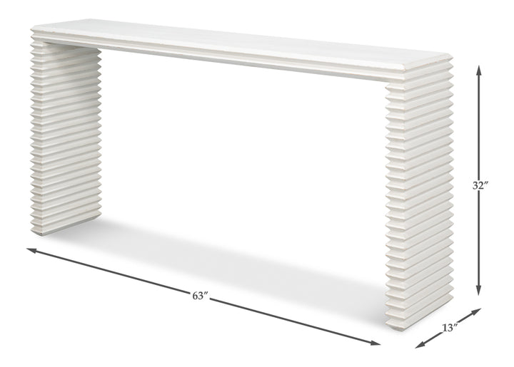 American Home Furniture | Sarreid - Stacked Console Table - Antique White