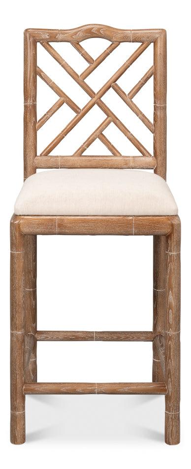 Brighton Counter Stool - White Wash BAR STOOLS + COUNTER STOOLS Sarreid