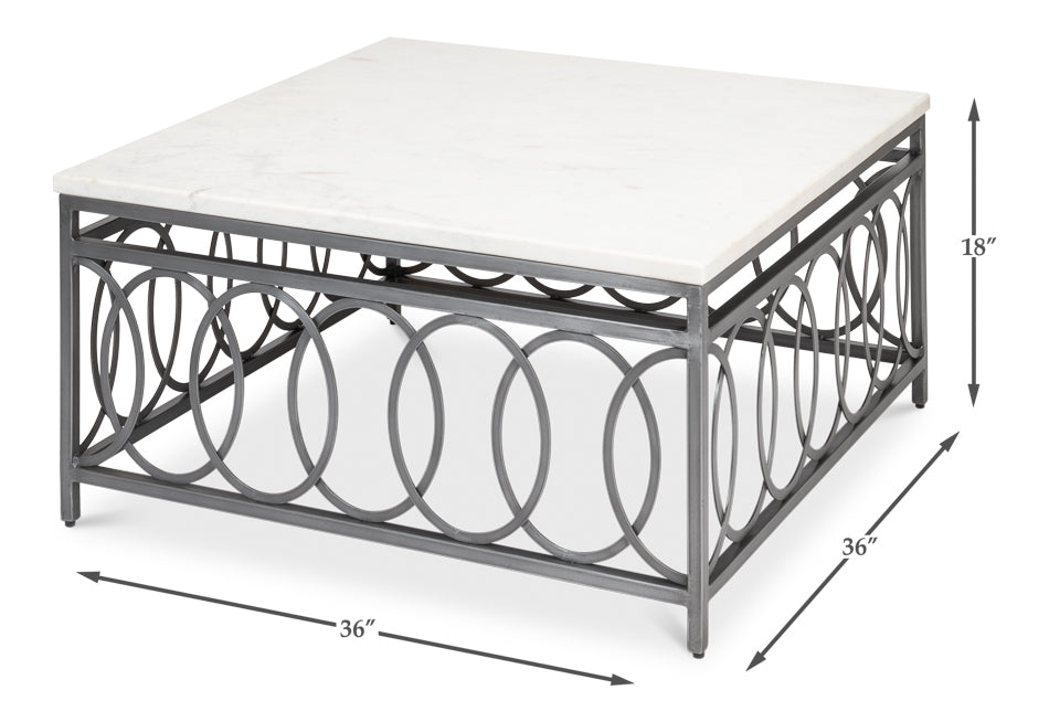 American Home Furniture | Sarreid - Olympia Square Coffee Table