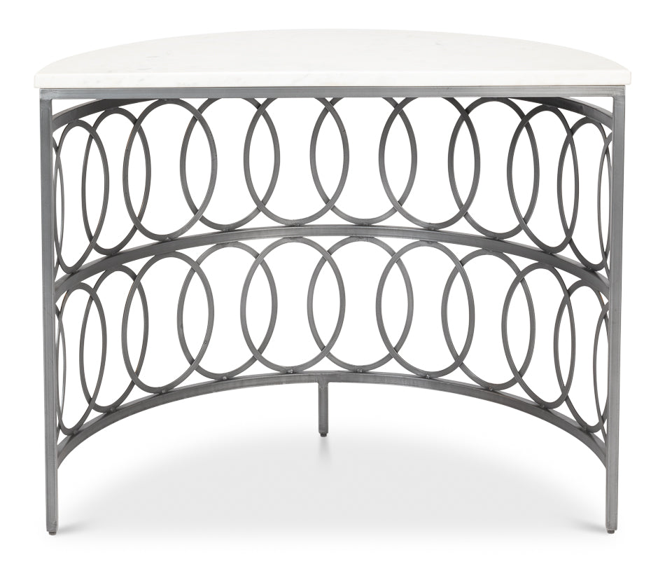 American Home Furniture | Sarreid - Olympia Demilune Table