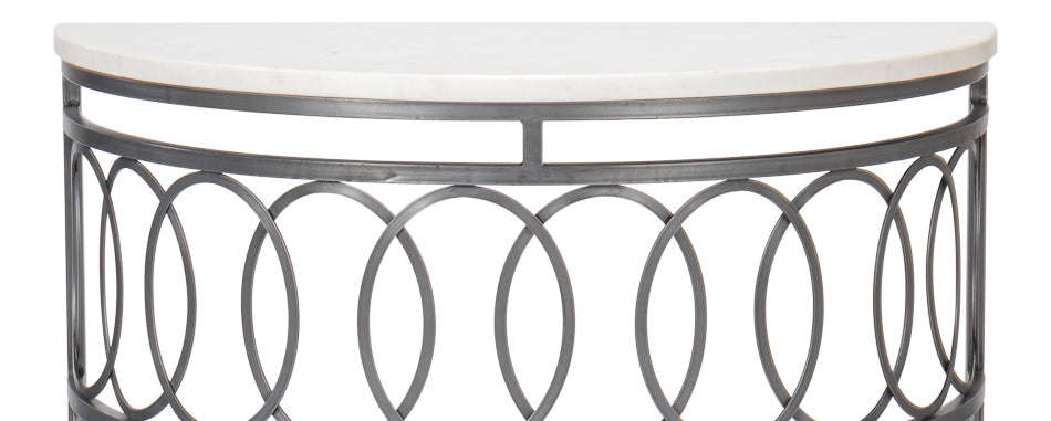 American Home Furniture | Sarreid - Olympia Demilune Table