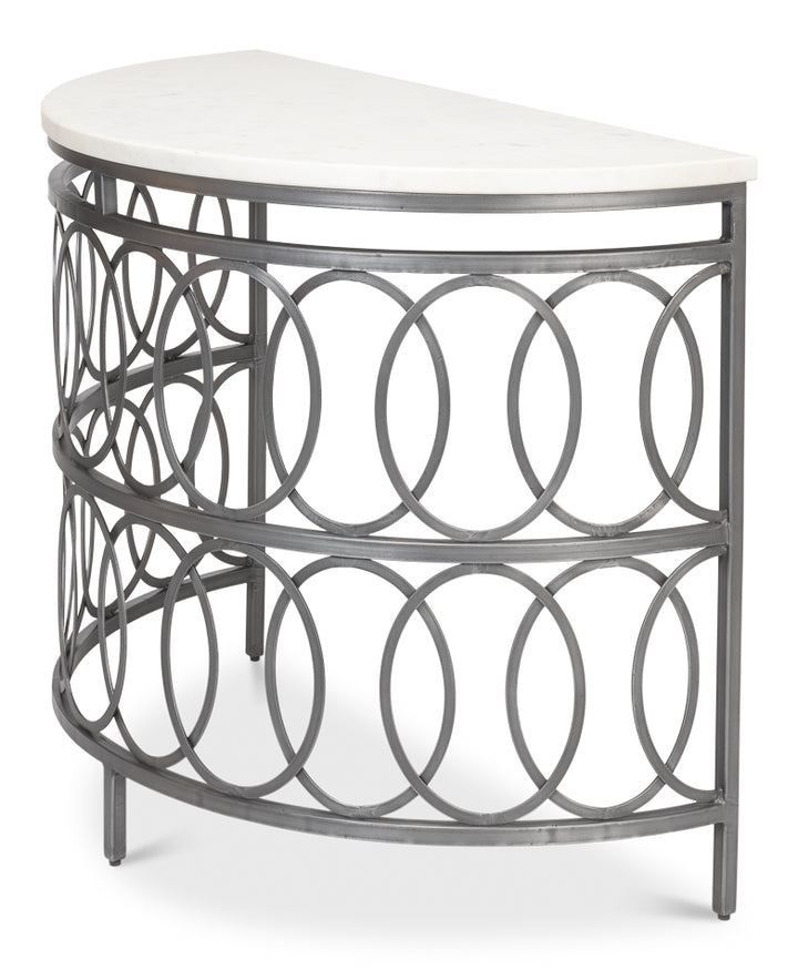 American Home Furniture | Sarreid - Olympia Demilune Table