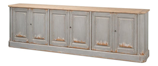 Sarreid Karlsson Antique Swedish Grey Sideboard SIDEBOARDS + CREDENZAS