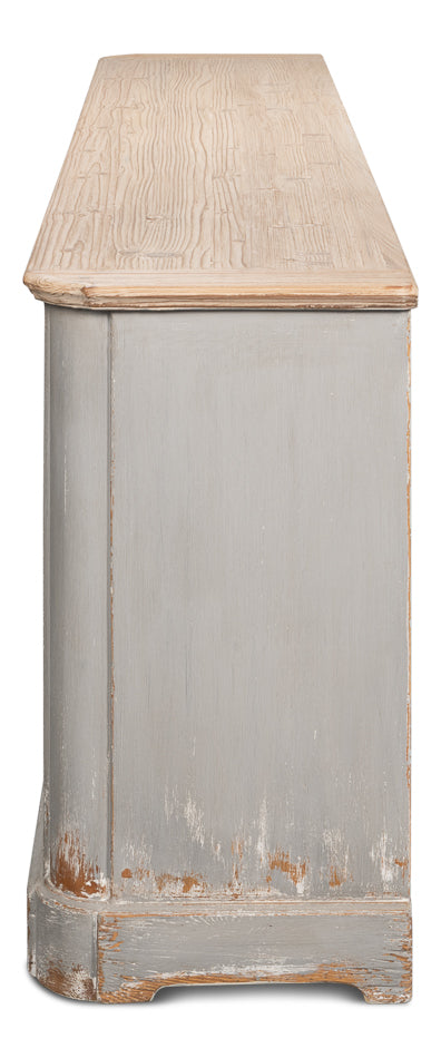 American Home Furniture | Sarreid - Karlsson Antique Swedish Grey Sideboard 