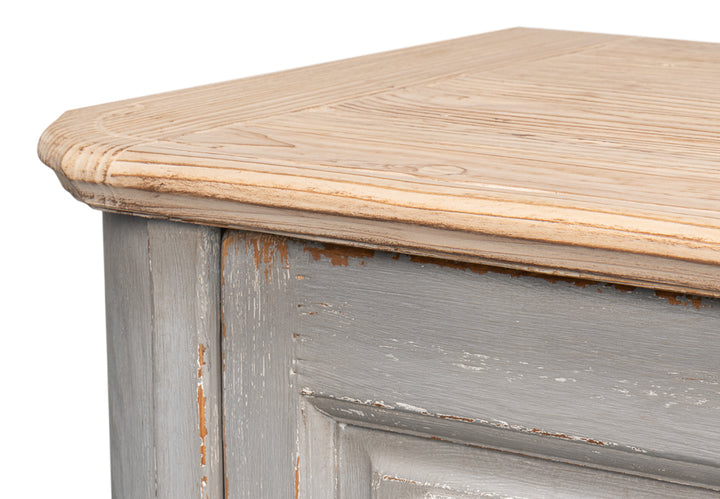 American Home Furniture | Sarreid - Karlsson Antique Swedish Grey Sideboard 