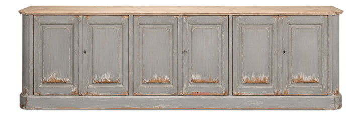 American Home Furniture | Sarreid - Karlsson Antique Swedish Grey Sideboard 