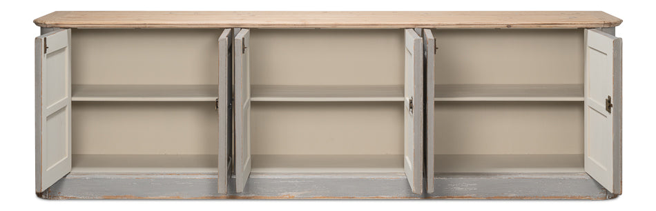 American Home Furniture | Sarreid - Karlsson Antique Swedish Grey Sideboard 