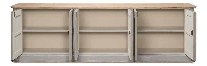 American Home Furniture | Sarreid - Karlsson Antique Swedish Grey Sideboard 